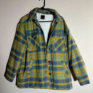 Button up fleece lined flannel/jacket